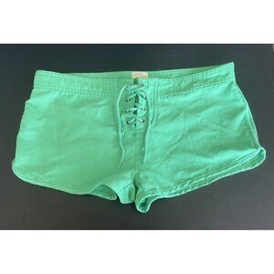 Surf Mentality Girl LAGACI SPORT Junior Size Medium Green Board Swim Suit Shorts